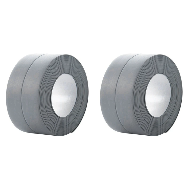 

Долговечная водонепроницаемая уплотнительная лента для кухни и ванной комнаты, серая дверная полоса против плесени, 3,2 х 2,2 см