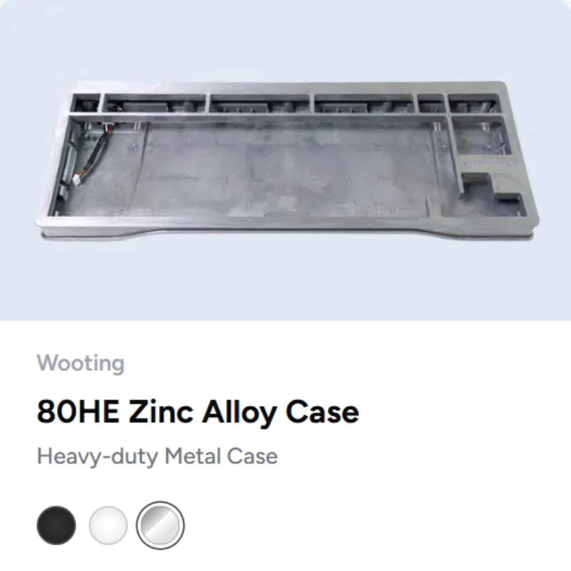 

Wooting 80HE Zinc Alloy Metal Original Color 80% Mechanical Keyboard Shell Keyboard Modification Comes with Keyboard Pack