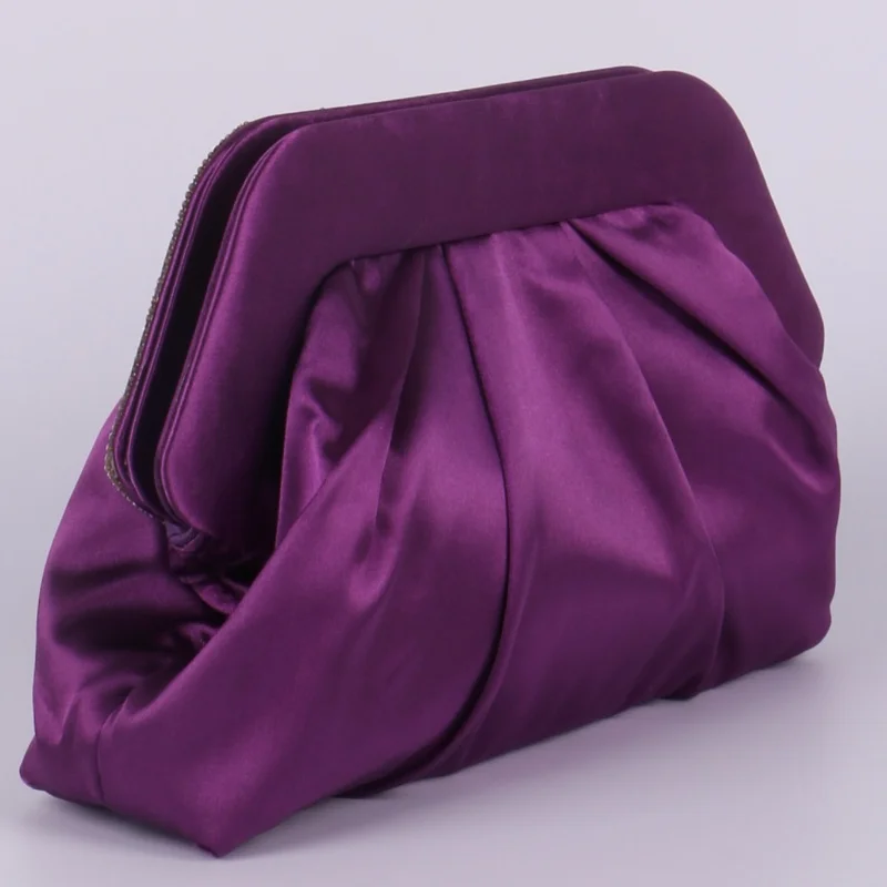 New fashion simulation silk diamond decorative bag mouth banquet bag, ladies daily all-match clutch