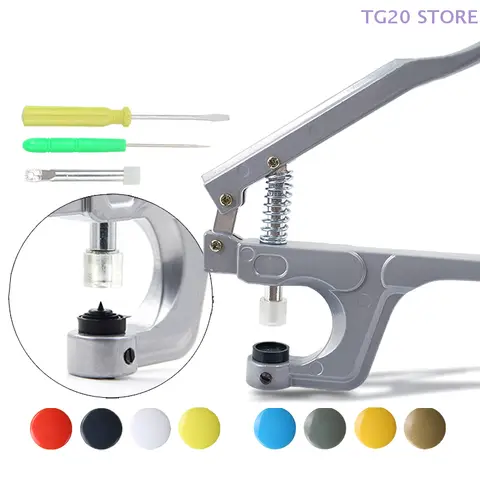 T3/T5/T8 Plastic Snap Button Installation Tool Set Resin Snap Button Hand Press Button Machine Button Manual Pliers