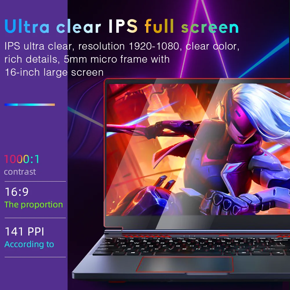 Ninkear-ordenador portátil G16 para videojuegos, Notebook de 16 pulgadas con Intel Core I9-10885H Nvidia GTX1650Ti, 144Hz, 32GB + 1TB SSD, Windows 11