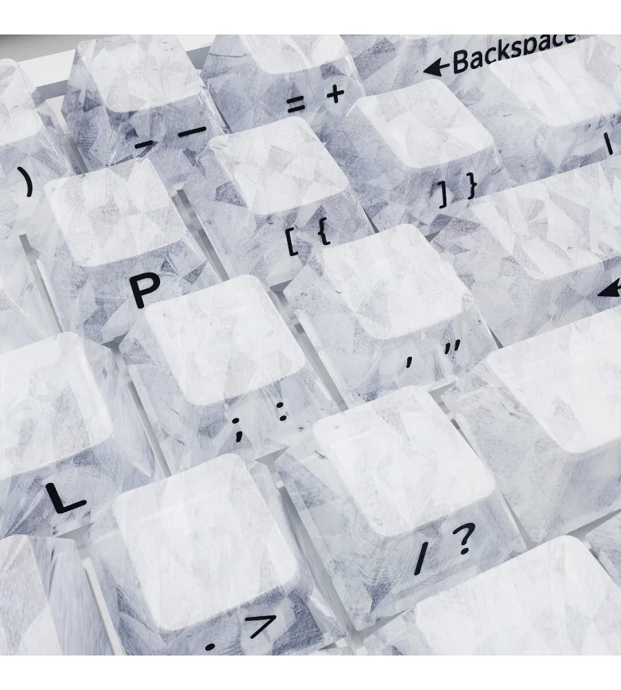 Side engraved carbon original magnetic axis mechanical keyboard cap woot Meijia lion white ice carbon fiber pattern keycap