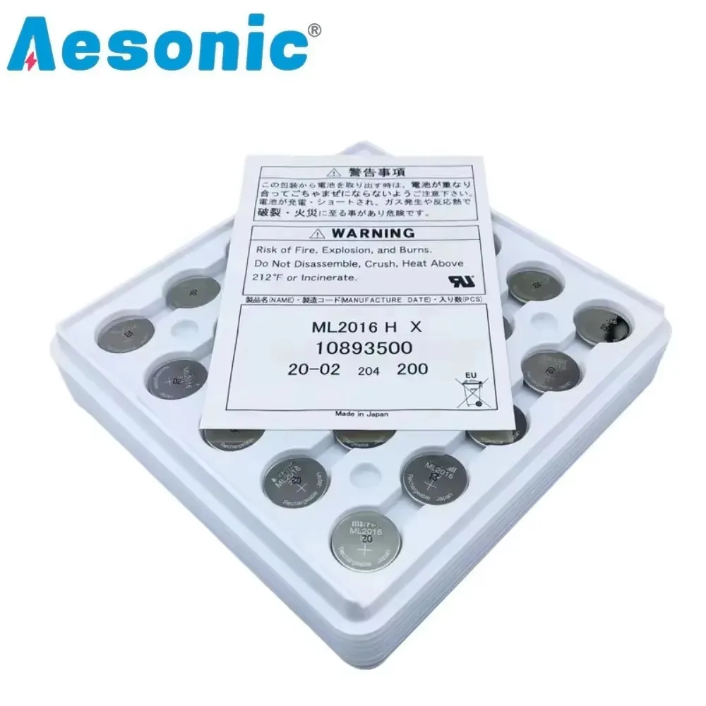 2PCS Original MaxeII ML2016 Photokinetic Kinetic Energy Rechargeable Button Battery ML 2016 Can Replace CR2016 Coin Cell Watch view 5