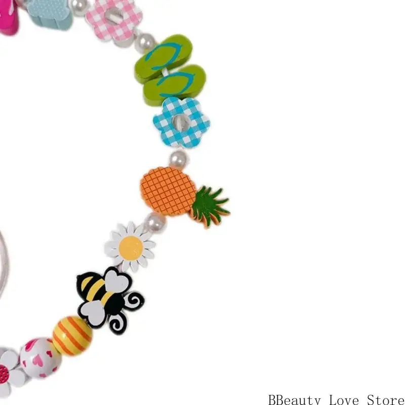 قلادة زهرة متعددة الألوان نابضة بالحياة تعدد الأزهار متعددة الأغراض هدية مجوهرات الصيف خفيفة الوزن