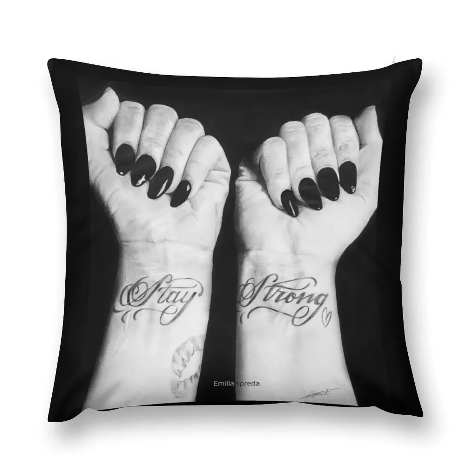 Demi Lovato Wrist Tattoo Drawing Throw Pillow Christmas Pillow Cushions For Decorative Sofa pillow