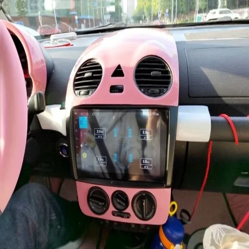 RHD ABS Pink look For Volkswagen Beetle 2003-2011  Center Control Panel window swtich door handl bowl Cover Interior Accessories