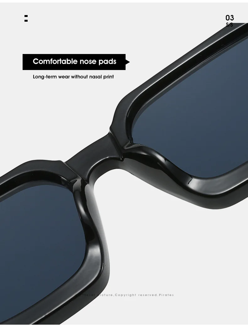 SHAUNA Ins Beliebte Damen Quadratische Sonnenbrille Retro Herren Getönte Farbtöne UV400 – Detail 29