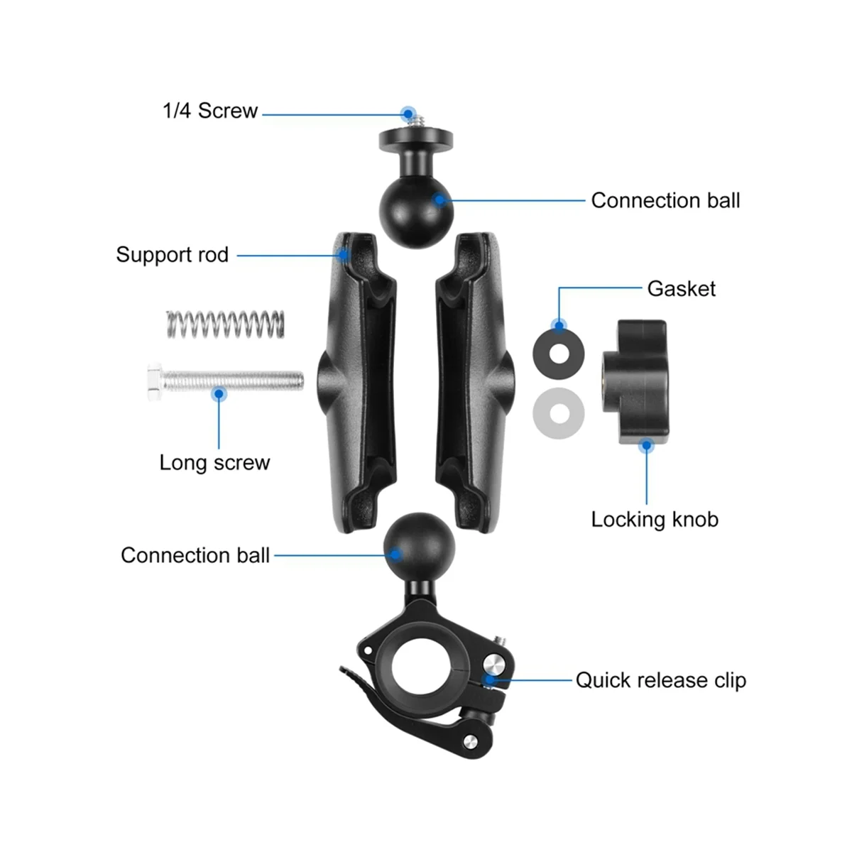 Крепление для экшн-камеры для спортивной камеры, крепление на руль мотоцикла/велосипеда, многофункциональные и удобные аксессуары для верховой езды, PU849B