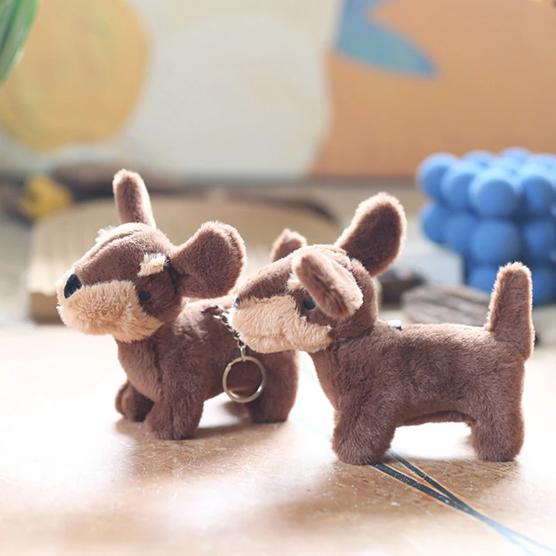 1Pcs Cute Dachshund Pendant Plush Toy Doll Backpack Hanging Ornament Doll Home Decorations Children Birthday Gifts