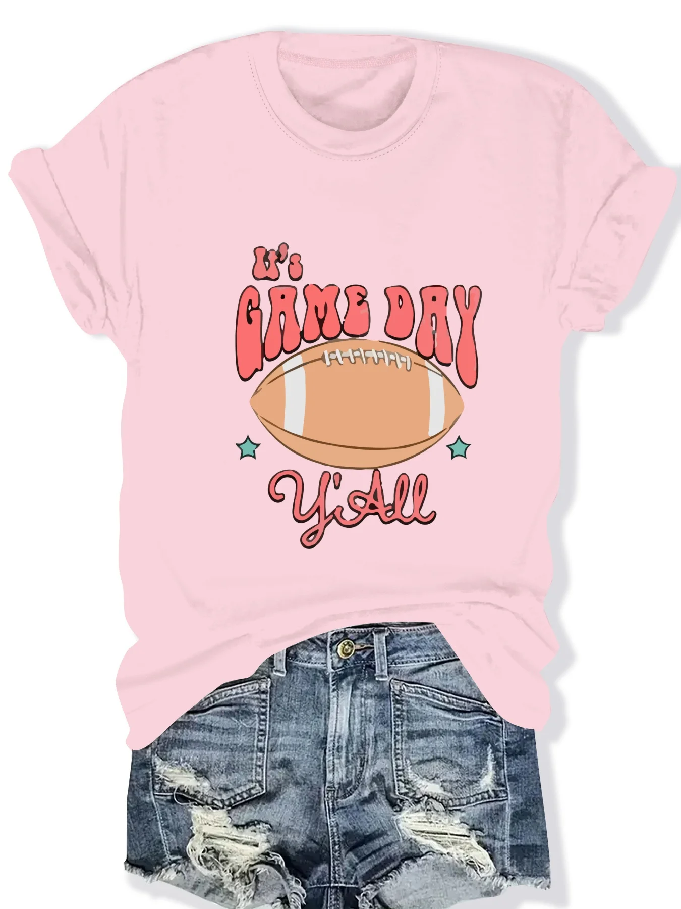 

Модная женская футболка с круглым вырезом и короткими рукавами, с принтом в виде букв, повседневный удобный женский топ