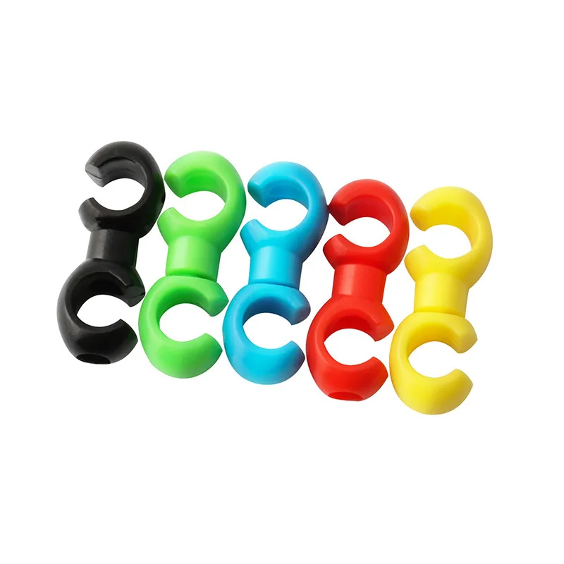 10Pcs Risk Bike Cable Clip Bike Shift Brake Cable Clamp Rotating Hose Housing Hooks S Buckles Clip Wire S-Hook Holder Wire Clasp