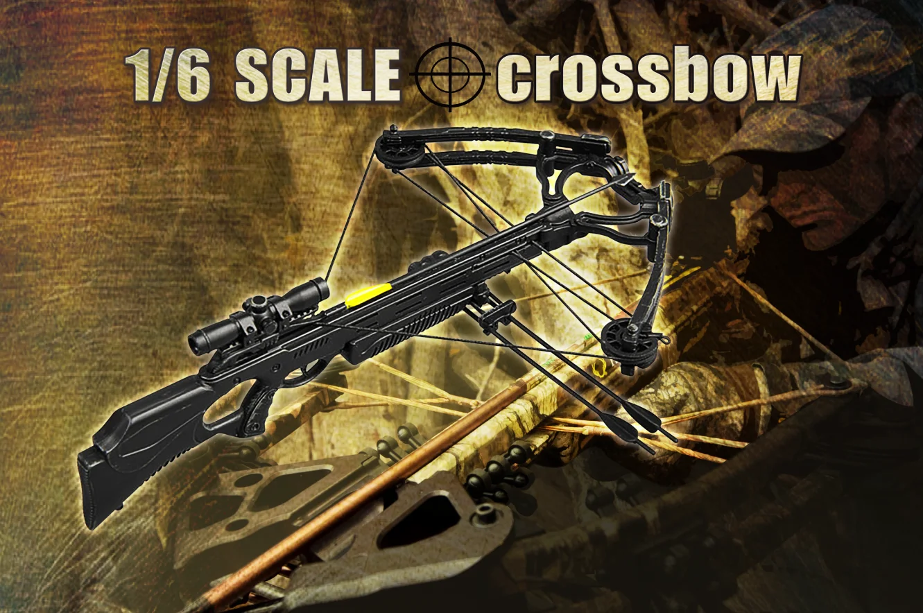 Mini Crossbow 1/6 Scale Arrows Bow Model 17cm for 12\'\' Action Figures Soldier Army Weapon Accessories Toys Gifts Collections