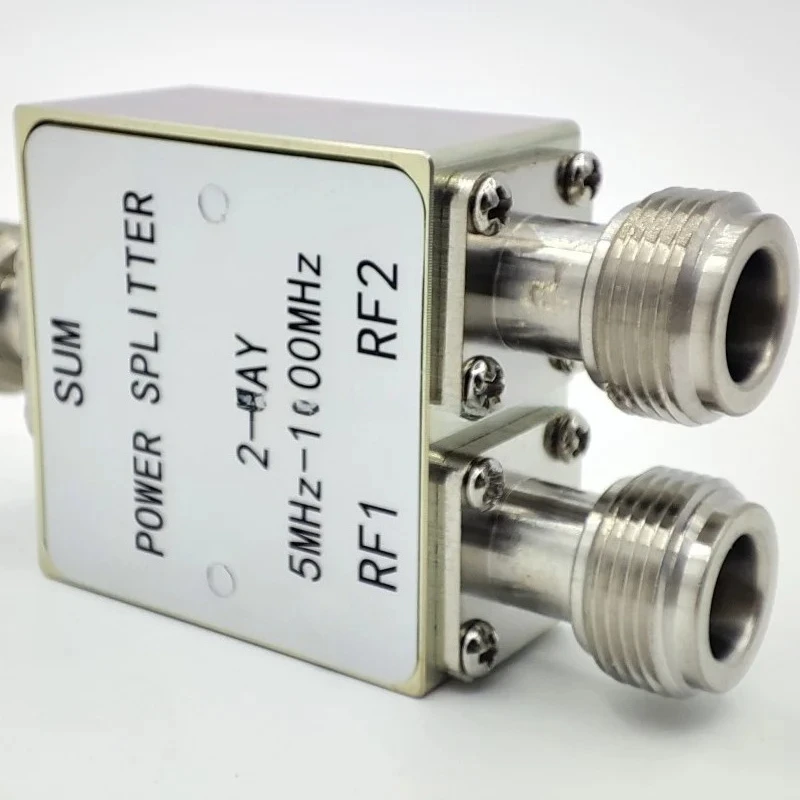 1-to-2 Broadband RF Power Splitter 5MHz-1000MHz Low Loss Signal Distribution Module for Efficient Power Splitting