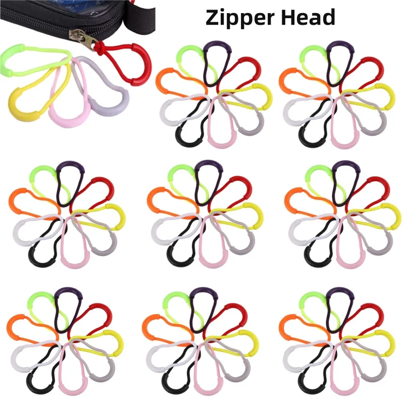 1/3/5PCS Colorset Plastic Zipper Pulls Cord Zip Puller Clip High-quality Replacement Ends Lock Clothing Backpack Luggage