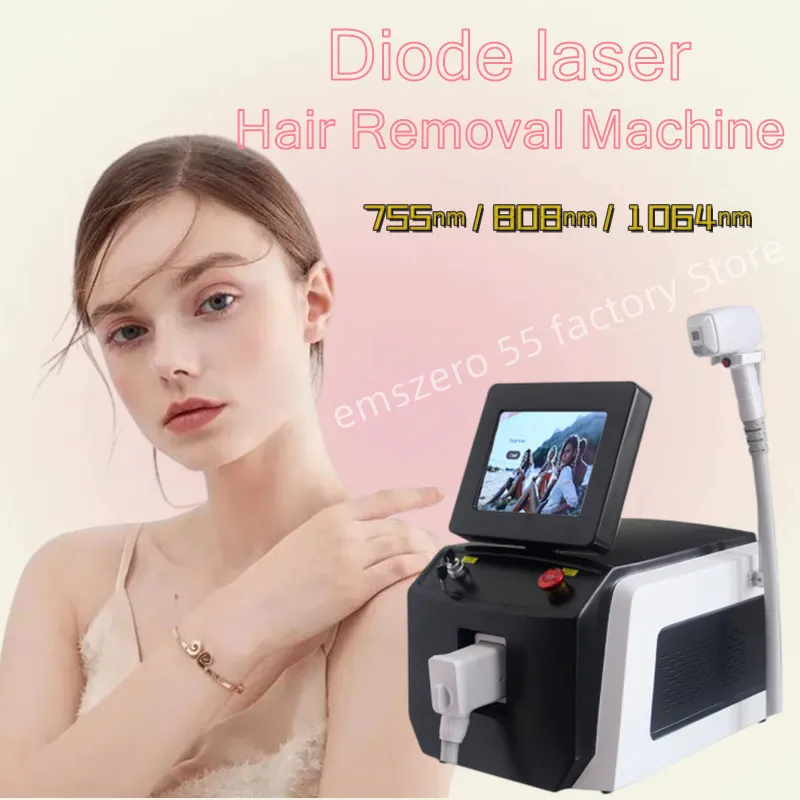 The latest 808nm diode laser hair removal machine LCD handle painless freezing point machine long-term effective hair removal