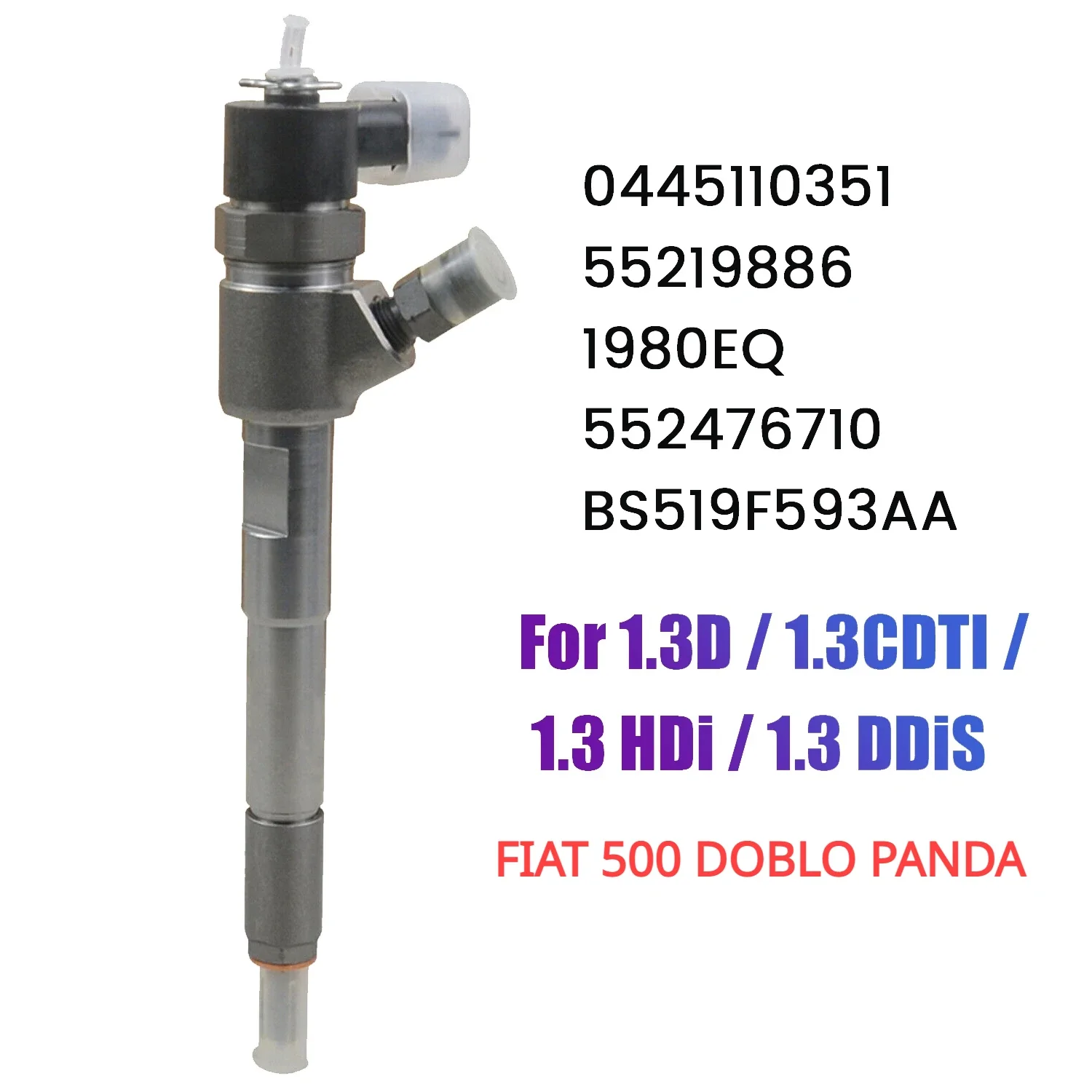 0986435204 95517513 0445110351 NEW Diesel Fuel Injector Nozzle For Fiat 500 Panda Doblo Punto Ford Vauxhall 1.3 TDCi 2010-2018