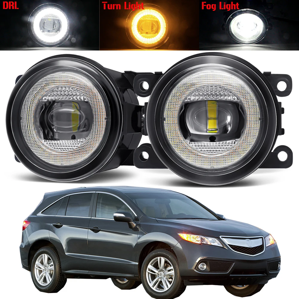 

2 X 30W Car Angel Eye Fog Light Assembly For Acura RDX 2010-2015 LED Fog Turn Signal Daytime Running Lamp DRL H11 8000LM 12V