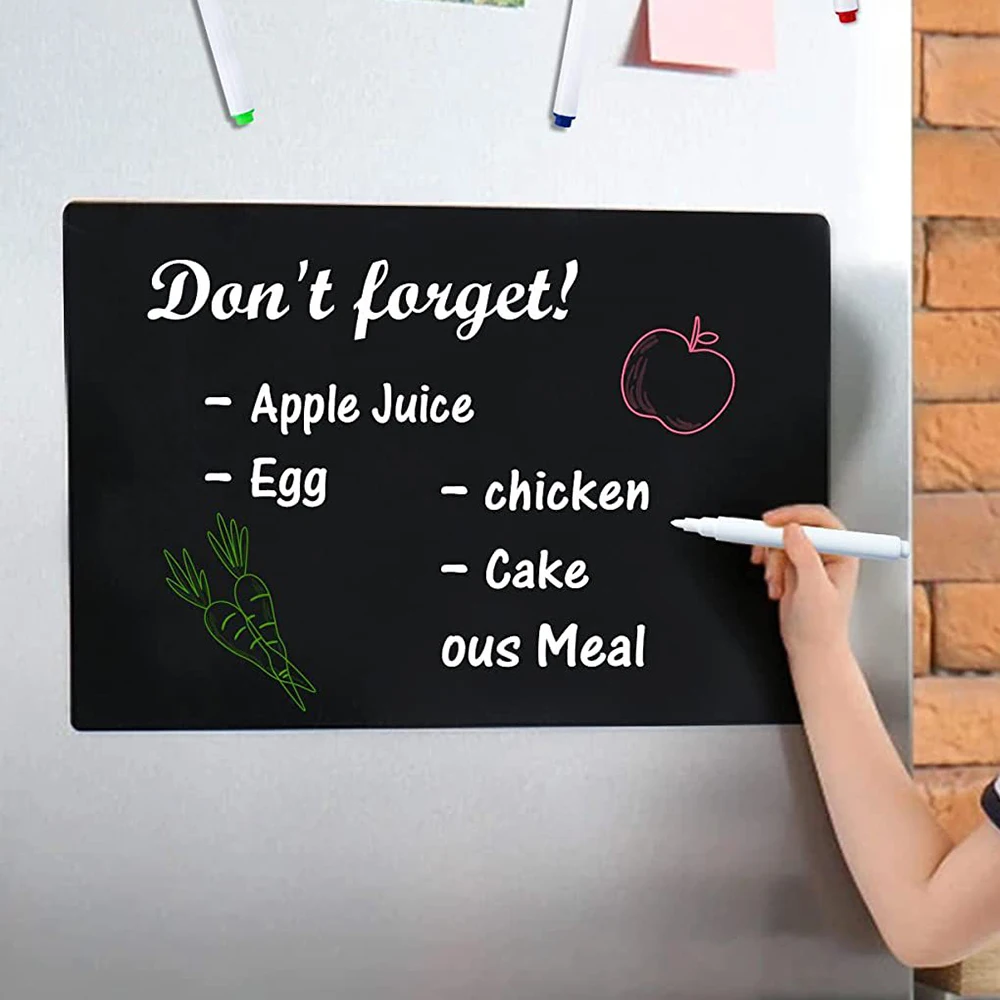 A4 Small Black Board - Magnetic Blackboard - Magnetic Dry Erase Board - Fridge Blackboard - Dry Erase Board Magnetic