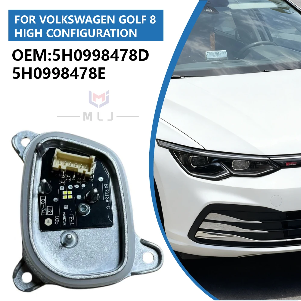 

НОВИНКА ДЛЯ VOLKSWAGEN Golf 8, высокая конфигурация OEM 5H0998478D 5H0998478E, светодиодная фара, модуль DRL, блок управления, автомобильные аксессуары