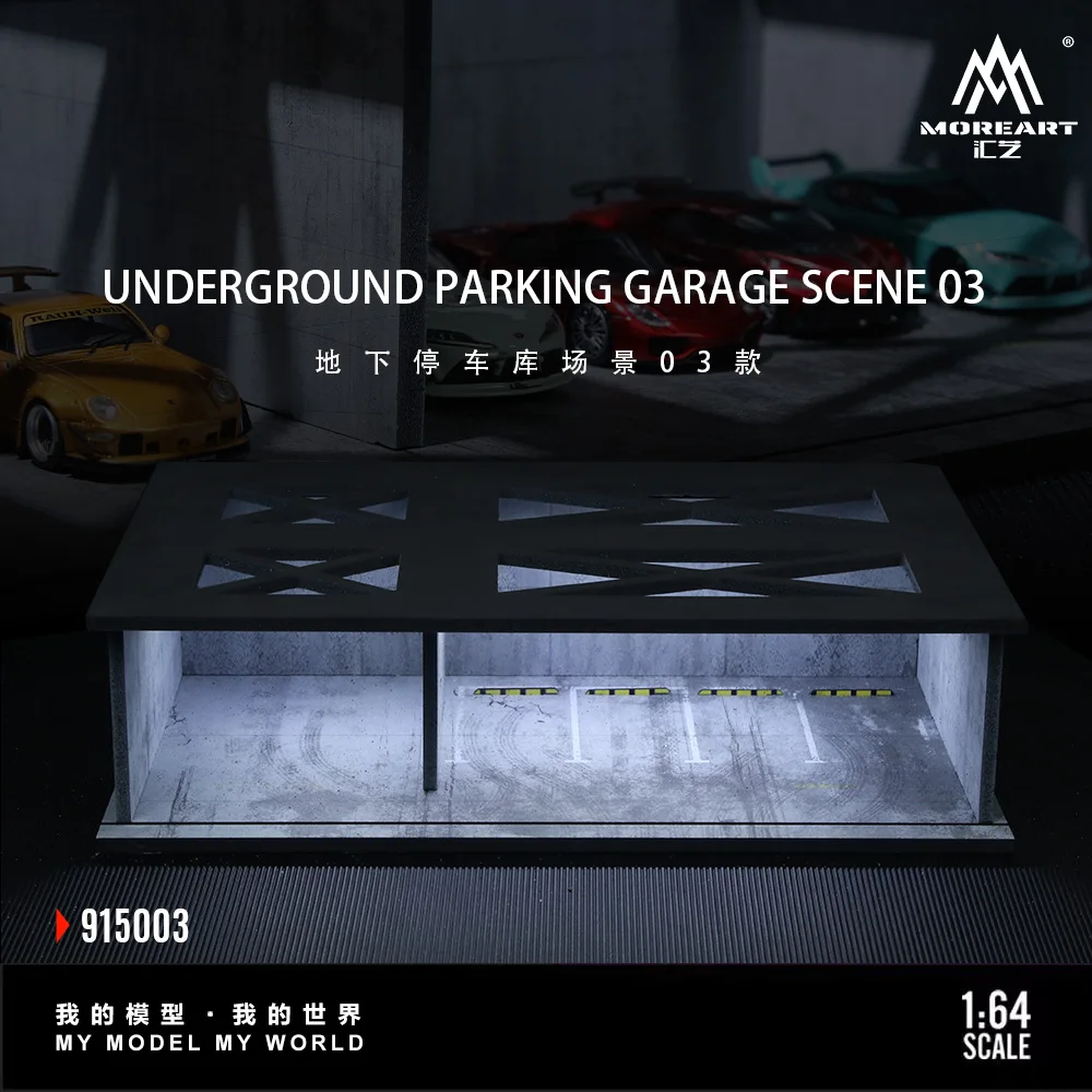 

More Art 1:64 Underground Parking Lot Diorama 03, Building & Construction Toys For Display&Collection&Gift