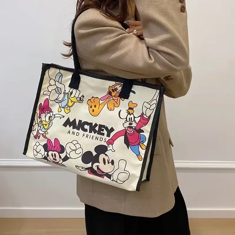 

Disney canvas bag versatile shoulder bag large capacity commuting bag handbag bag