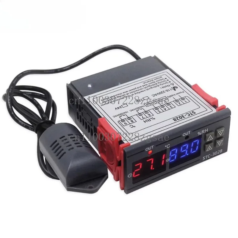 STC-3028 Intelligent Digital Display Incubation, Aquaculture Temperature and Humidity Controller Thermohygrometer