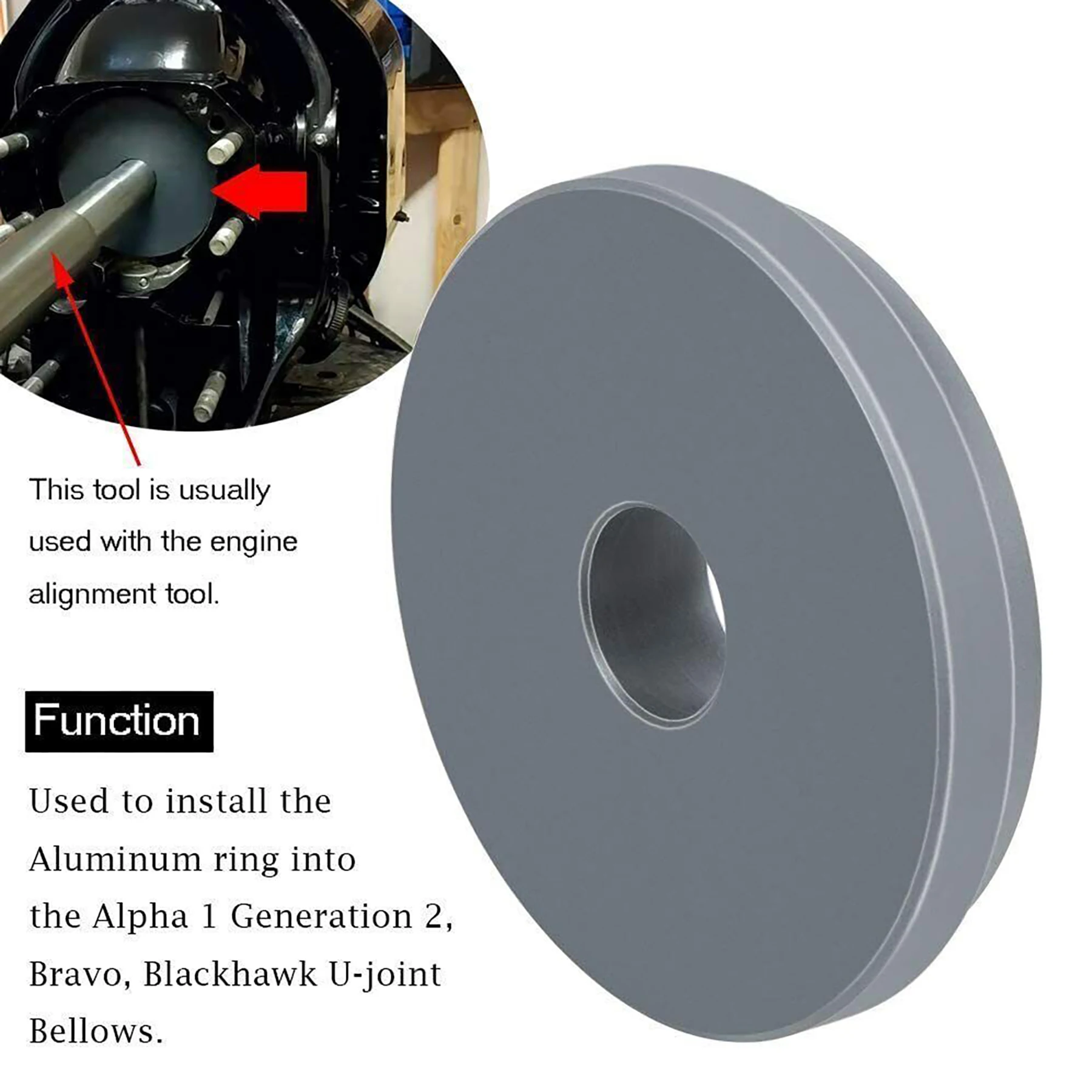 91-78310 91-818162 مناسب لـ Mercruiser Alpha One Gen 1 2 Bravo Stern Drives Bellow Retainer Ring Install Tool مع أداة دبوس المفصلي #3