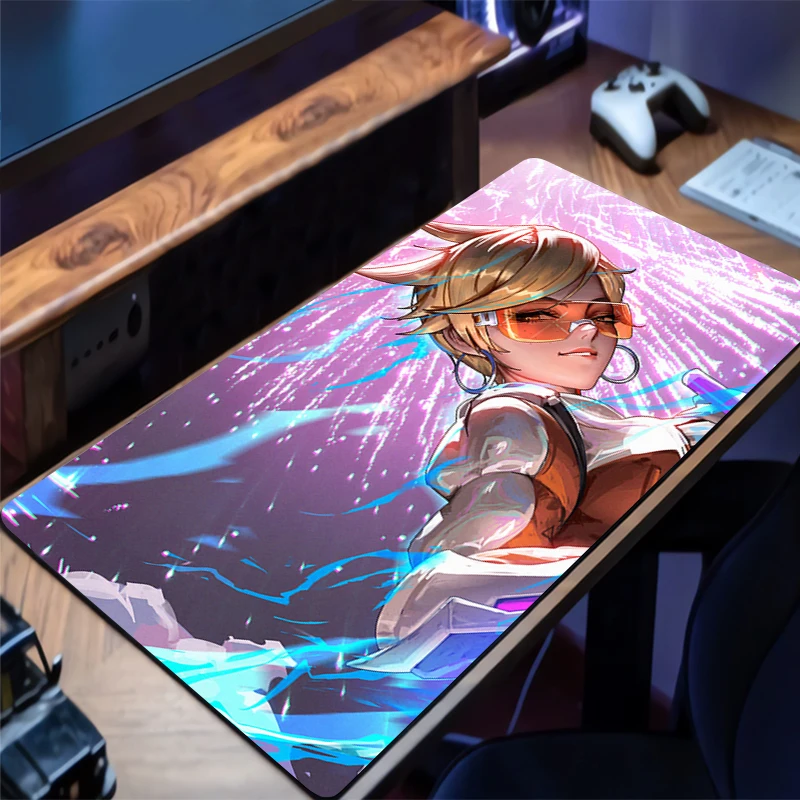 

Mousepad big O-overwatch Tracer MousePads Keyboard Pad Mouse Mat Gamer Soft Office Carpet Table Mat Desktop PC carpet Mouse Pad
