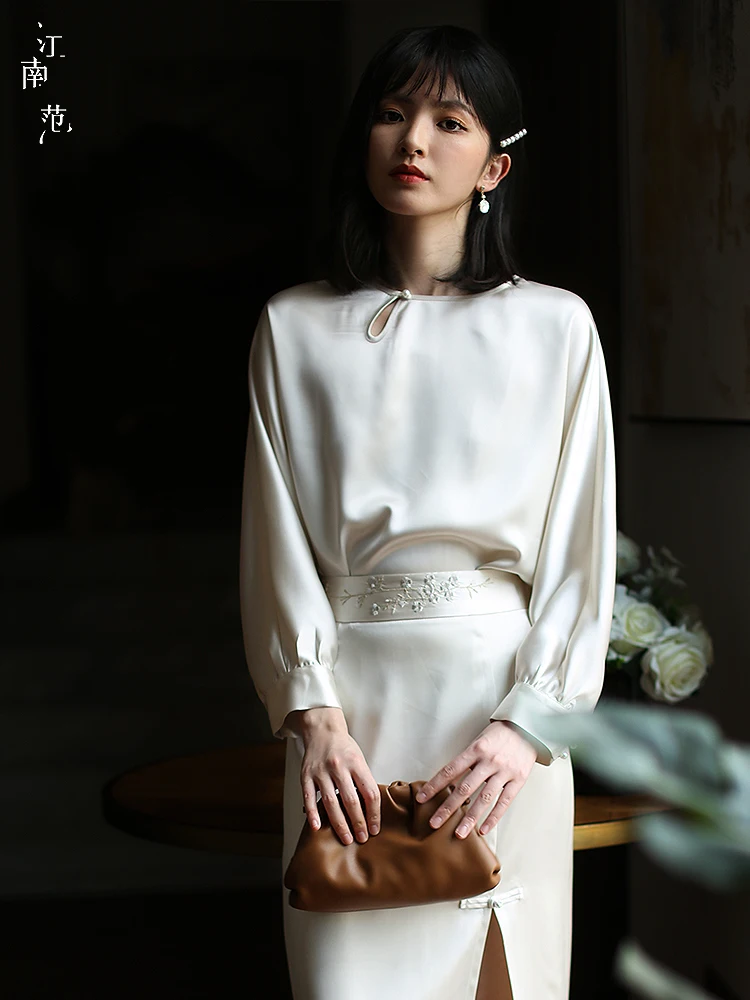 

Новый утренний халат Ханьфу в стиле Цзяннань, китайский стиль, для подружек невесты, короткий топ для чайной церемонии