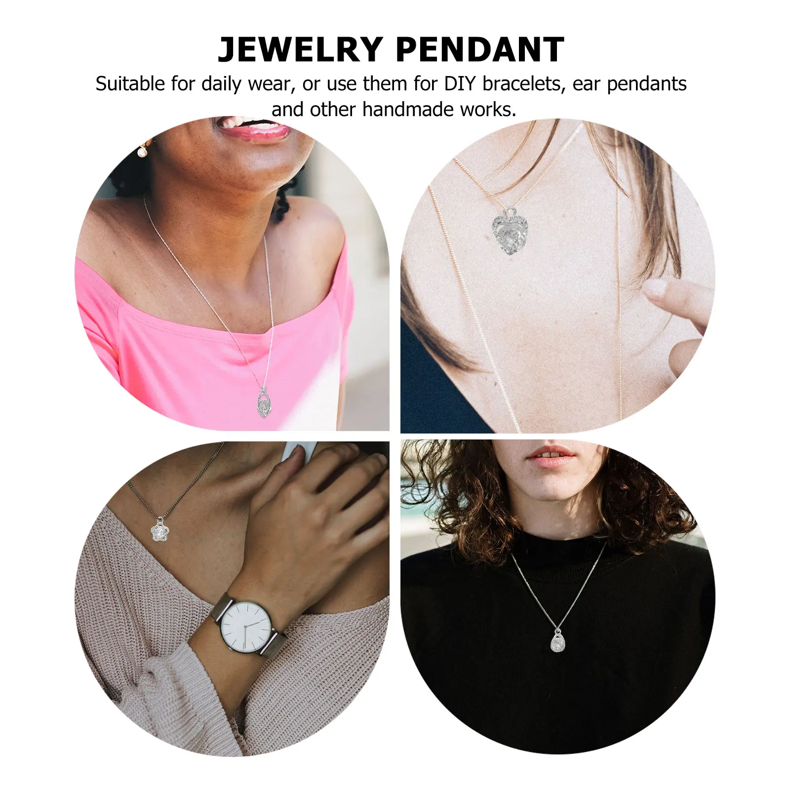 

90Pcs Zircon Bracelet DIY Material Diy Material Alloy Crystal Jewelry Making Charms Pendants Bracelet Accessory Gifts