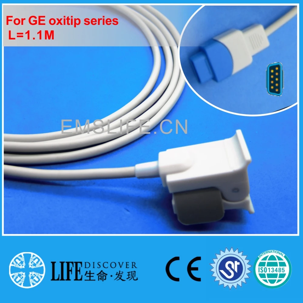 short cable  spo2 sensor for GE-OXITIP TS-F-D