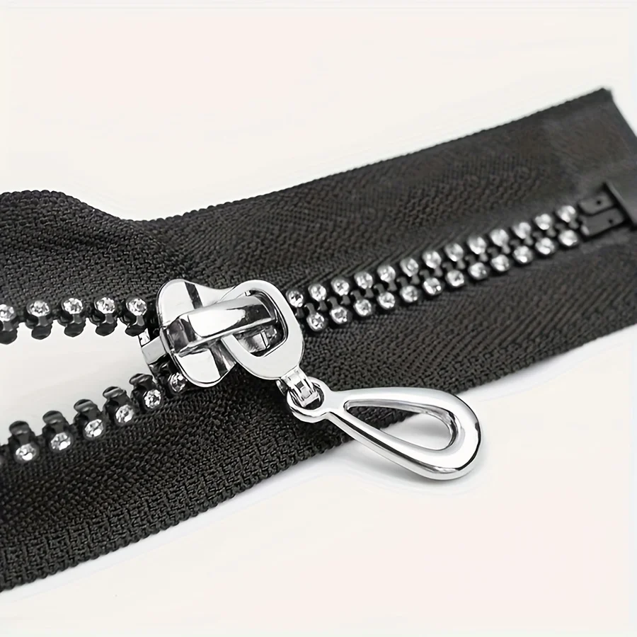 3 pcs 5# 40-60cm resin diamond zipper,AB rhinestone trim, separation automatic locking zipper, suitable for clothing, bags