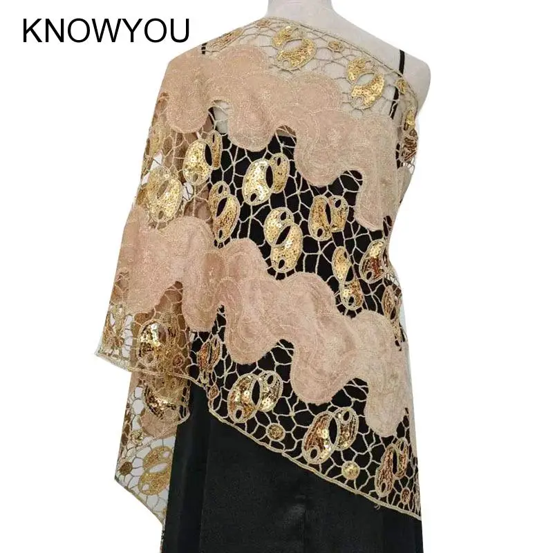 

Women Evening Dress Shawls and Wraps Elegant Sequin Scarf Pashmina Bridal Bridesmaid Wedding Shrugs Embroidered Capes Chals