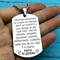 Stainless steel Spanish keychain, given to family and friends