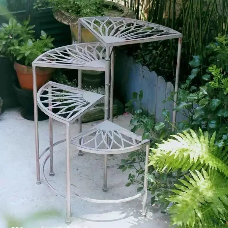 Garden Patio Plant Stands Metal Outdoor Hotel Shelf Plant Stands Corner Display Kwietnik Stojacy Na Kwiaty Outside Furniture
