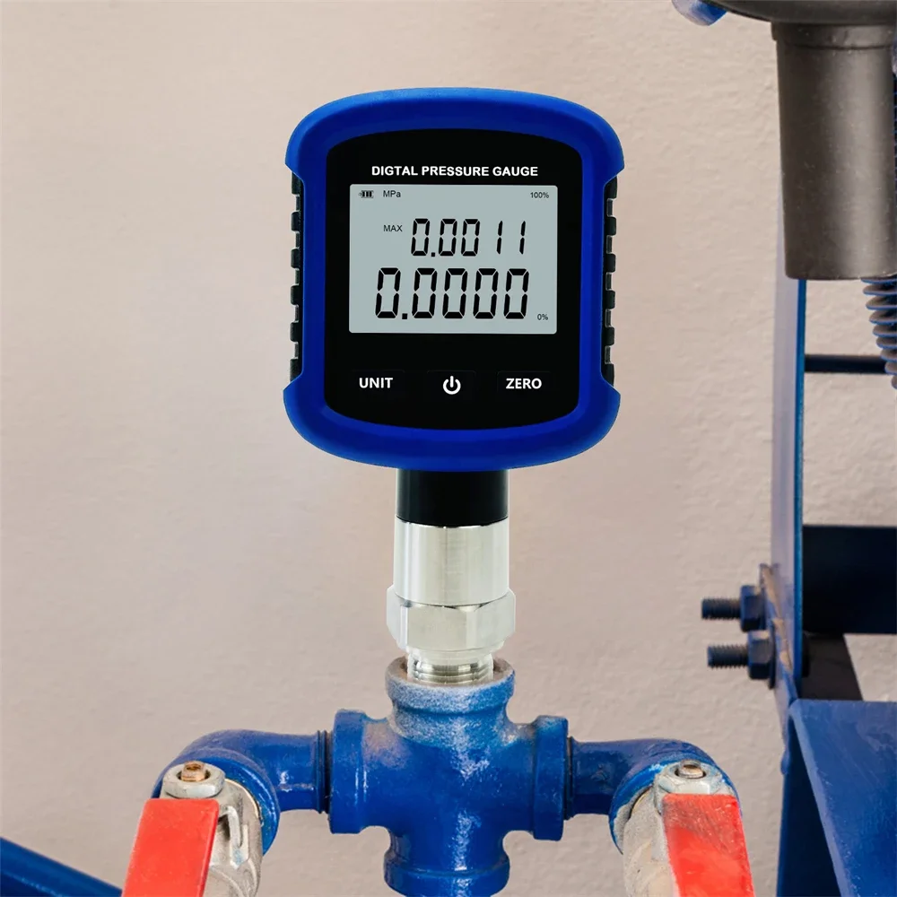 S281 High Precision 10000PSI Digital Hydraulic Pressure Gauge 0.2% FS Accuracy Air Manometer 1/4\'\' NPT Thread with 330° Rotation
