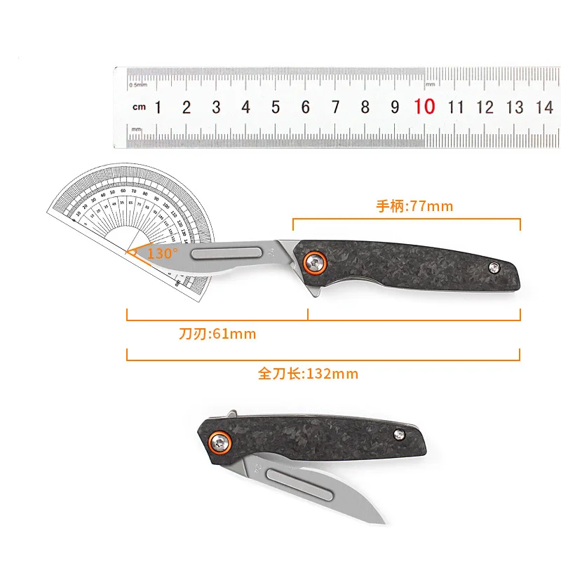 Imagem -05 - Carbon Fiber Handle Utility Knife Edc Portable Pocket Folding Knives Lâmina Substituível Abra com Uma Mão Ferramentas de Autodefesa