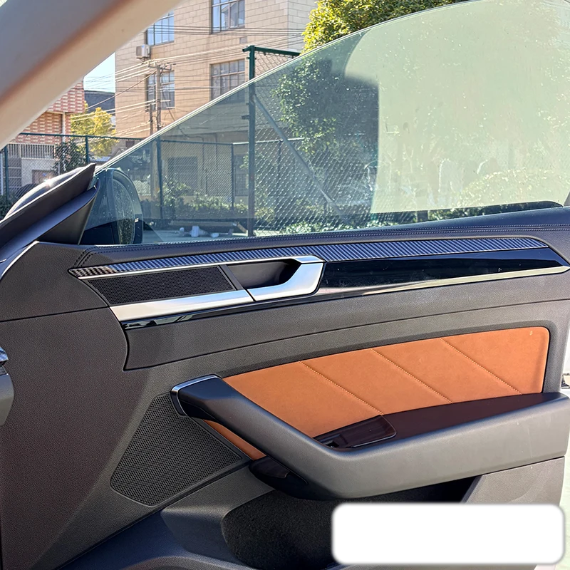 For VW Arteon Interior Decorative Strip 2021 2022 2023 2024 2025 2026 Sedan Arteon Interior Mouldings ABS Carbon Fiber Pattern view 3