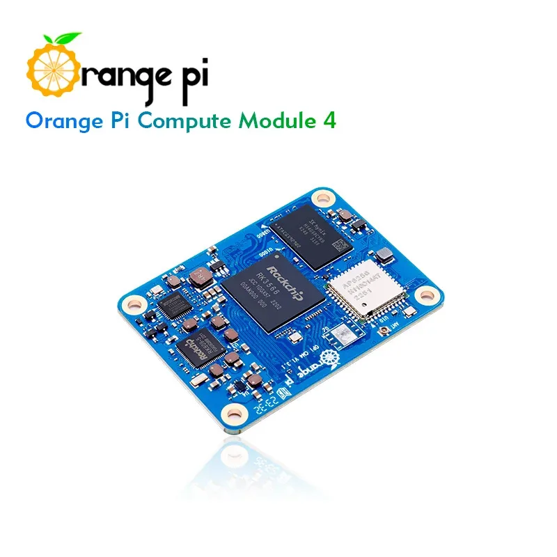Módulo de computação Glow Orange Pi CM4 4 com WiFi5 + BT5.0 BLE RK3566 Processador Quad-Core de 64 bits CM4 Core Board