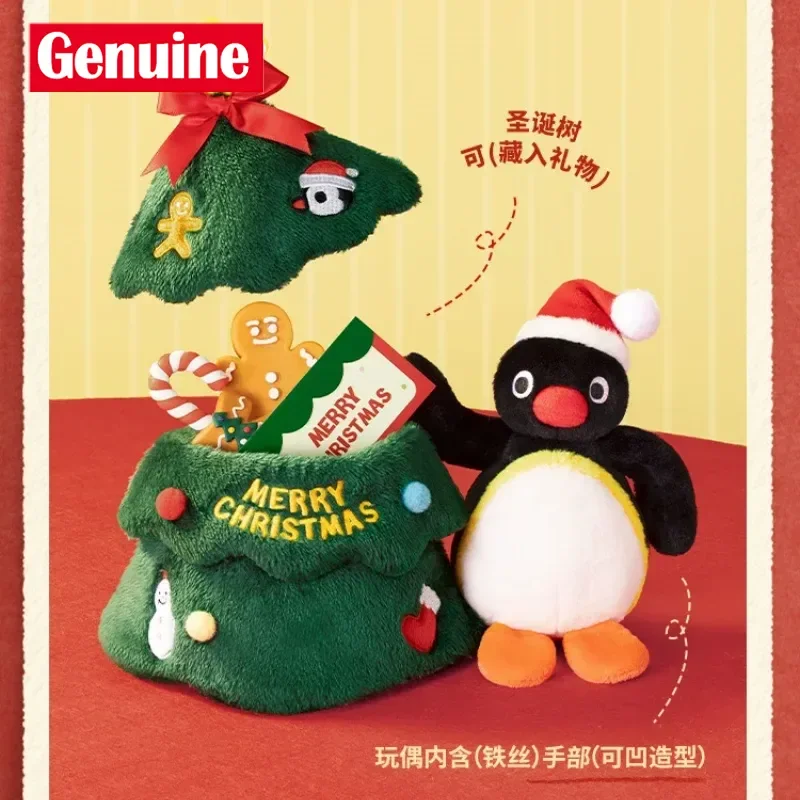 

Kawaii Pingu плюшевая игрушка Рождественская елка плюшевая кукла Pingu Рождественский венок мягкая кукла пингвин аксессуары модель украшения дома