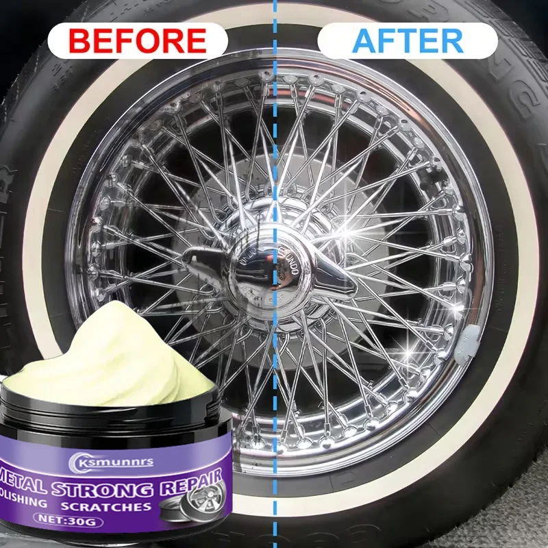 Fasilawei Universal Wheel Repair Kit - Alloy Wheel Scratch and Scuff Repair, Oxidation Paste, Tire Rim Care Polishing Cream view 2