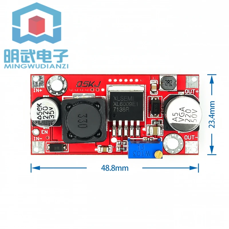 XL6009 DC-DC Adjustable Power Supply Boost Module Ultra LM2577 High Performance Low Ripple With Enable