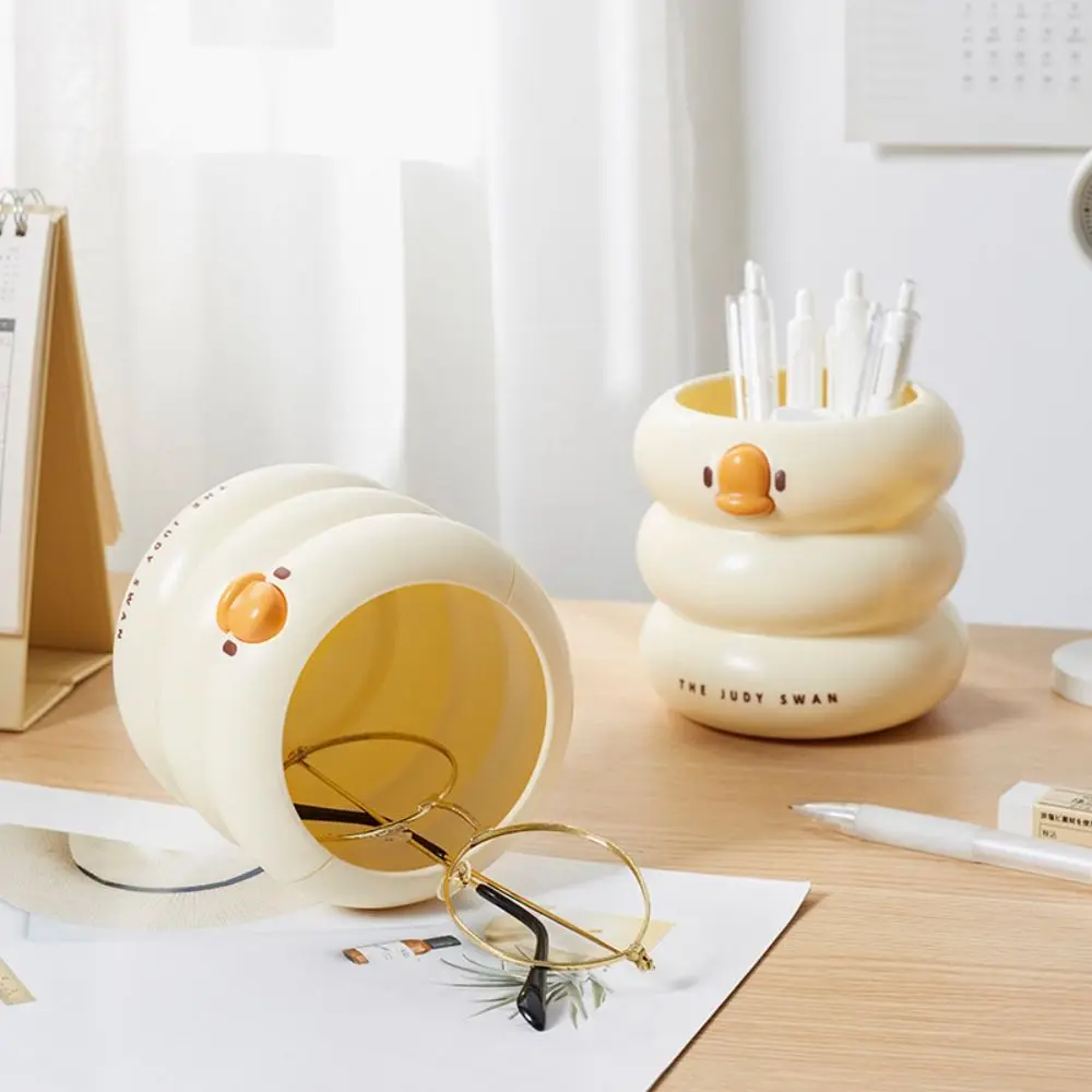 Desktop Organizer Clouds Duck Pen Container Large-capacity Multifunctional Clouds Duck Pen Holder Makeup Brush Plastic