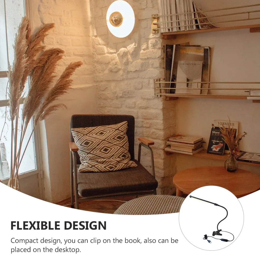 1pc Usb Adjustable Led Bedside Reading Light Portable Desk Lamp For Travel Study Night Light Desktop Lamp Use