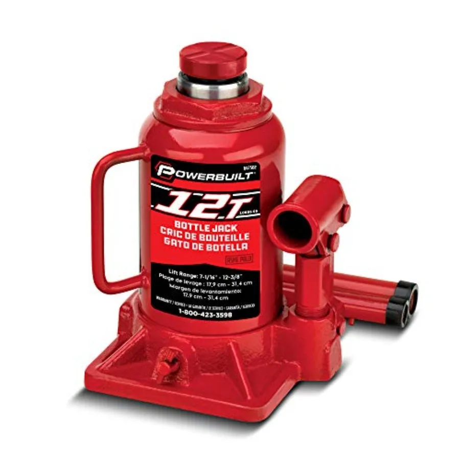 

Heavy Duty 12-Ton Bottle Jack 24000-Pound Ccity Hydraulic Car Lift Vehicles Trucks Red 647502