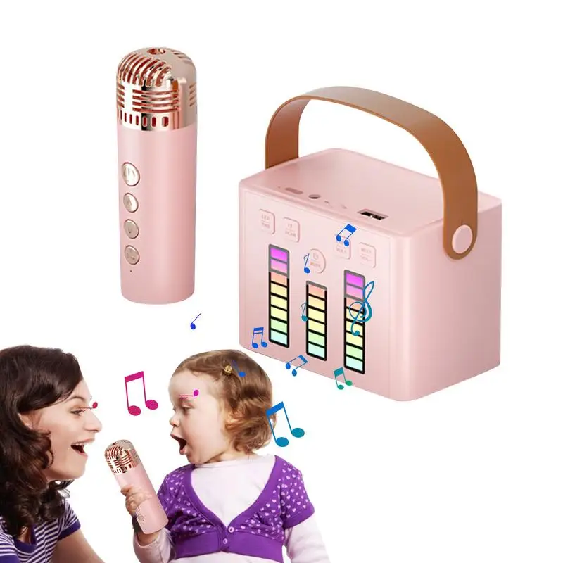 

Wireless Karaoke Machine Speaker Microphones Set Karaoke Machines Portable Speaker Wireless Microphone For Home Party