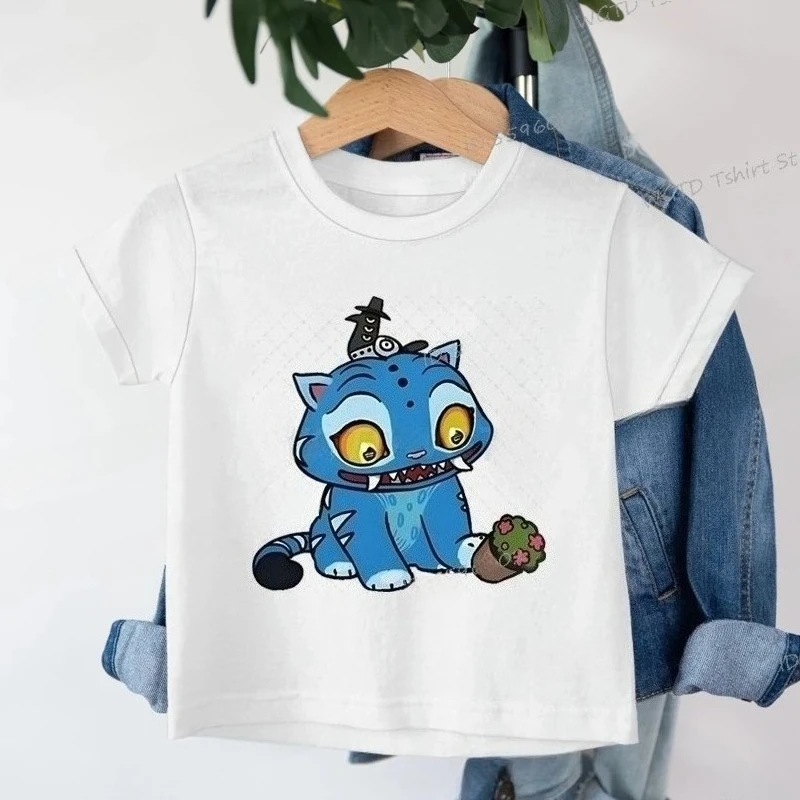 Derpy Tiger Kpop Demon Hunters Shirt for Kids 2025 Hot Movie Print Soft Baby Girl Boy T Shirt Cute Tiger Cartoon Clothes image 4