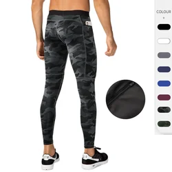 Running Man Camouflage Pants Gym Camouflage Sport Leggings Side Zipper Pocket Quick Dry Fitness Bodybuilding Cycling Trousers