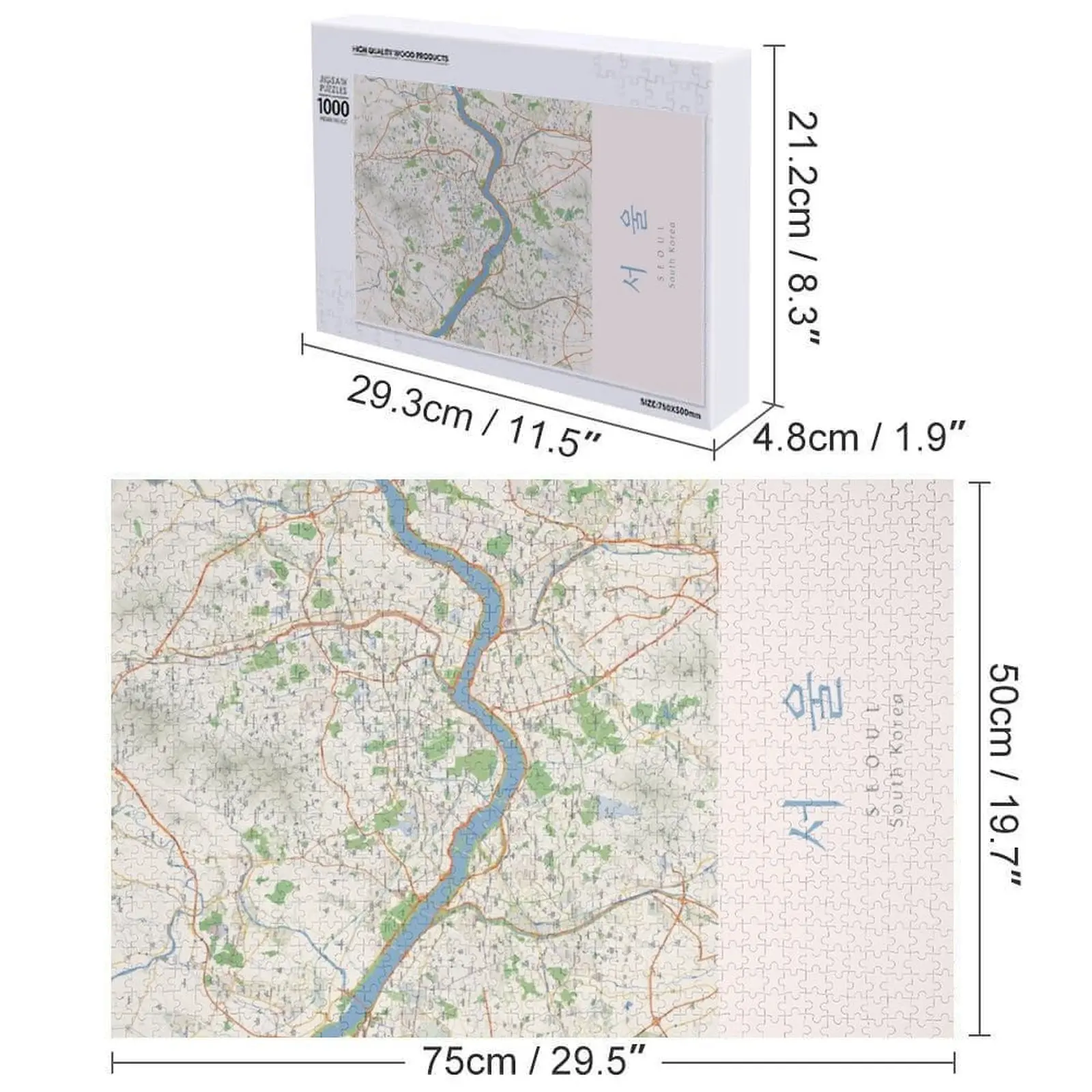 Карта Сеуль, художественная головоломка, персонализированные подарки, идеальное имя на заказ, детская игрушка с персонализированной фотоголоволомкой
