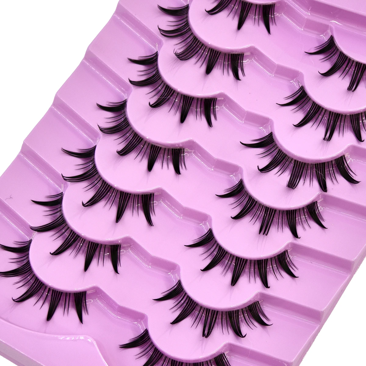 HBZGTLADFalsche Wimpern Cosplay Spiky Lashes Nerz Dramatische Manga Anime Wimpern Dicke Gefälschte Wimpern Extensions Puppe Streifen Wimpern – Detail 14
